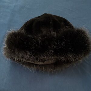 Black Faux Fur Hat